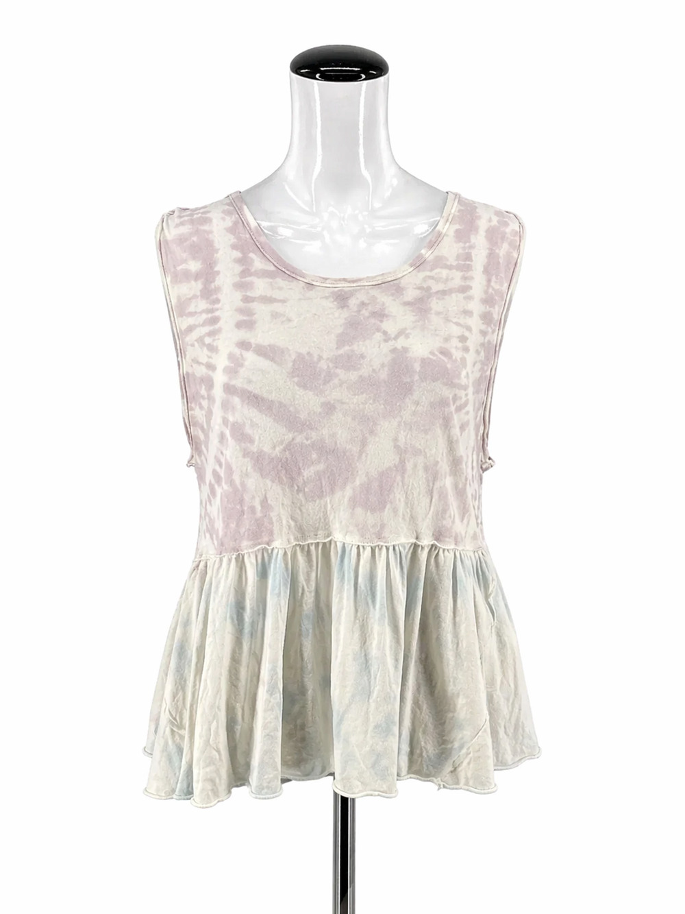 We The Free Tie-Dye Boho Babydoll Peplum Tank Top Size Medium